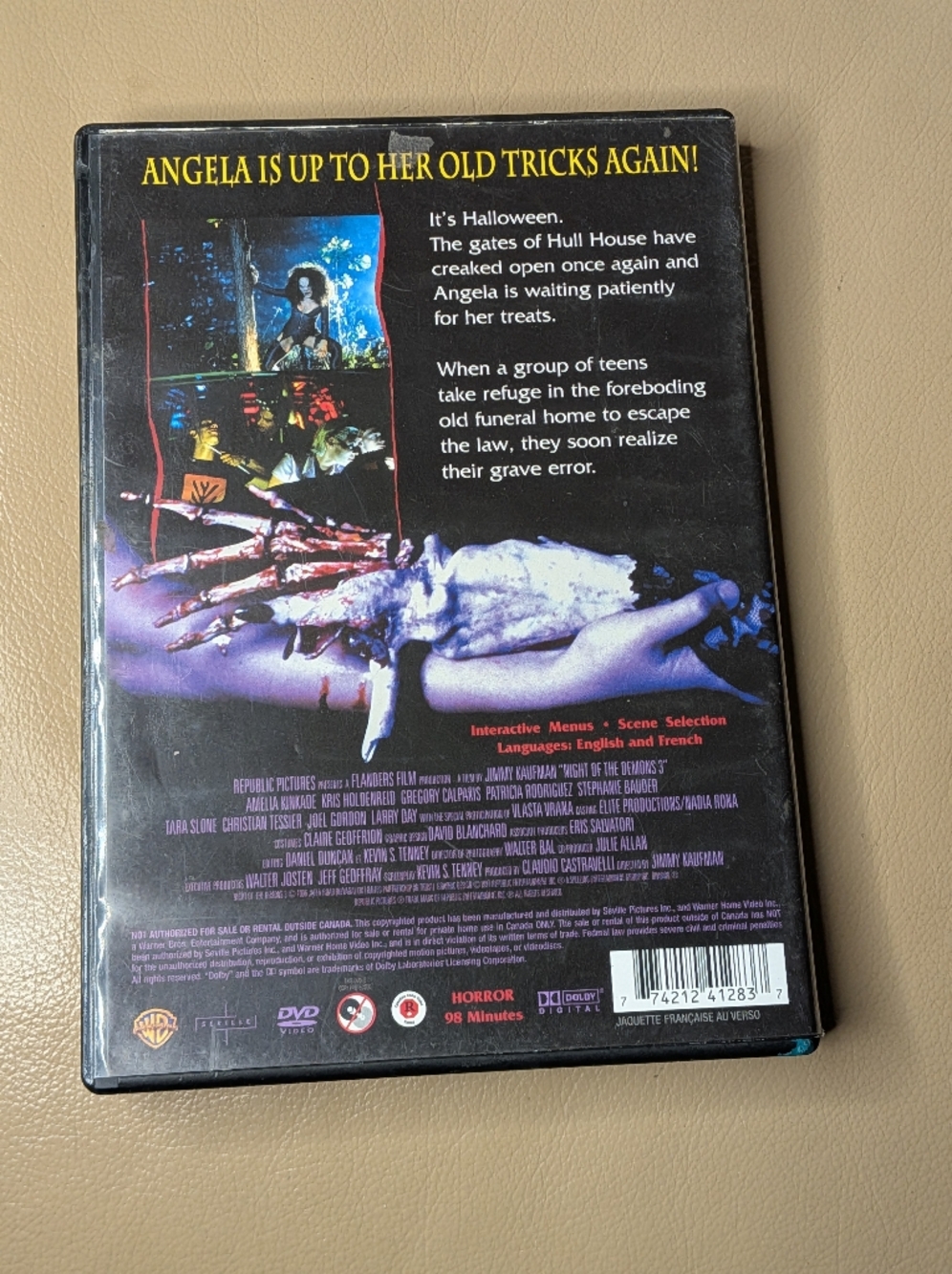 Night of the Demons 3 DVD (1997) VG Condition - Picture 2 of 5